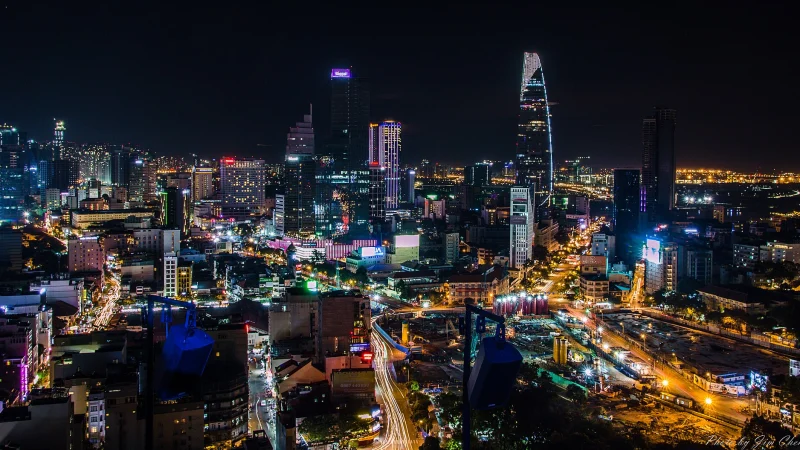 Đường chân trời TP. Hồ Chí Minh về đêm
